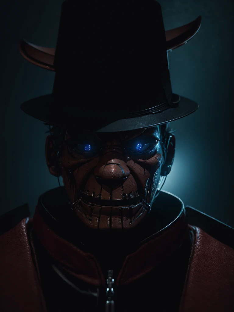 Freddy, from five night at freddy, 3d art, hyperdetailed, photorealistic, unreal 5 64-bit, corridor, masterpiece, raw photo, 8k