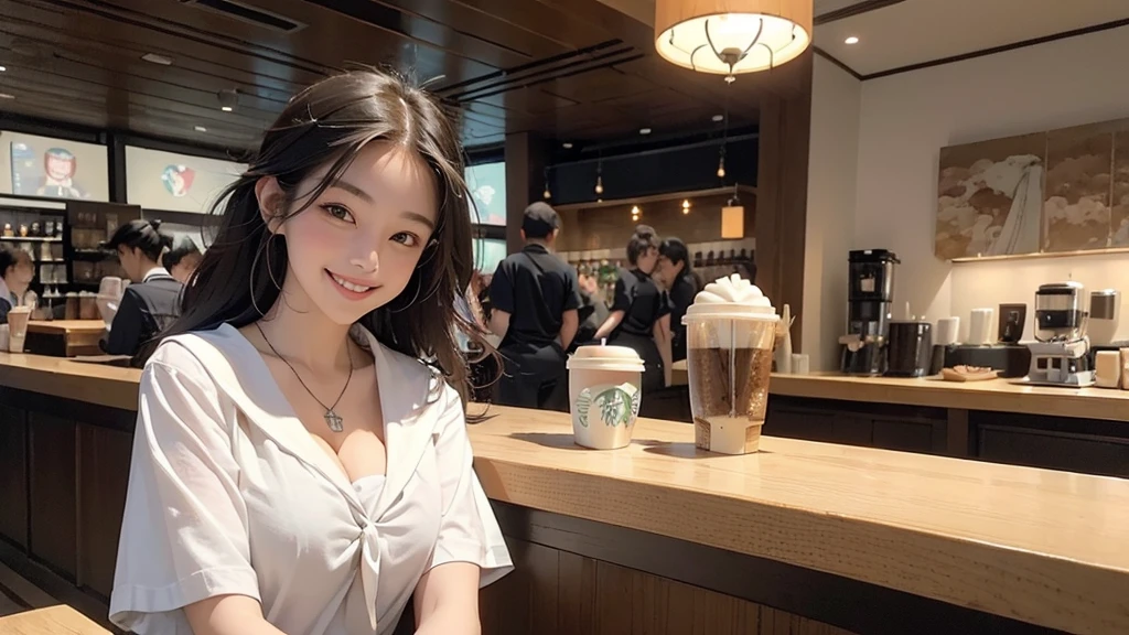 15yo student、Lori、childish、Colossal tits、Colossal breasts on the verge of bursting、An amusement park、the Ferris wheel、Coffee Cup