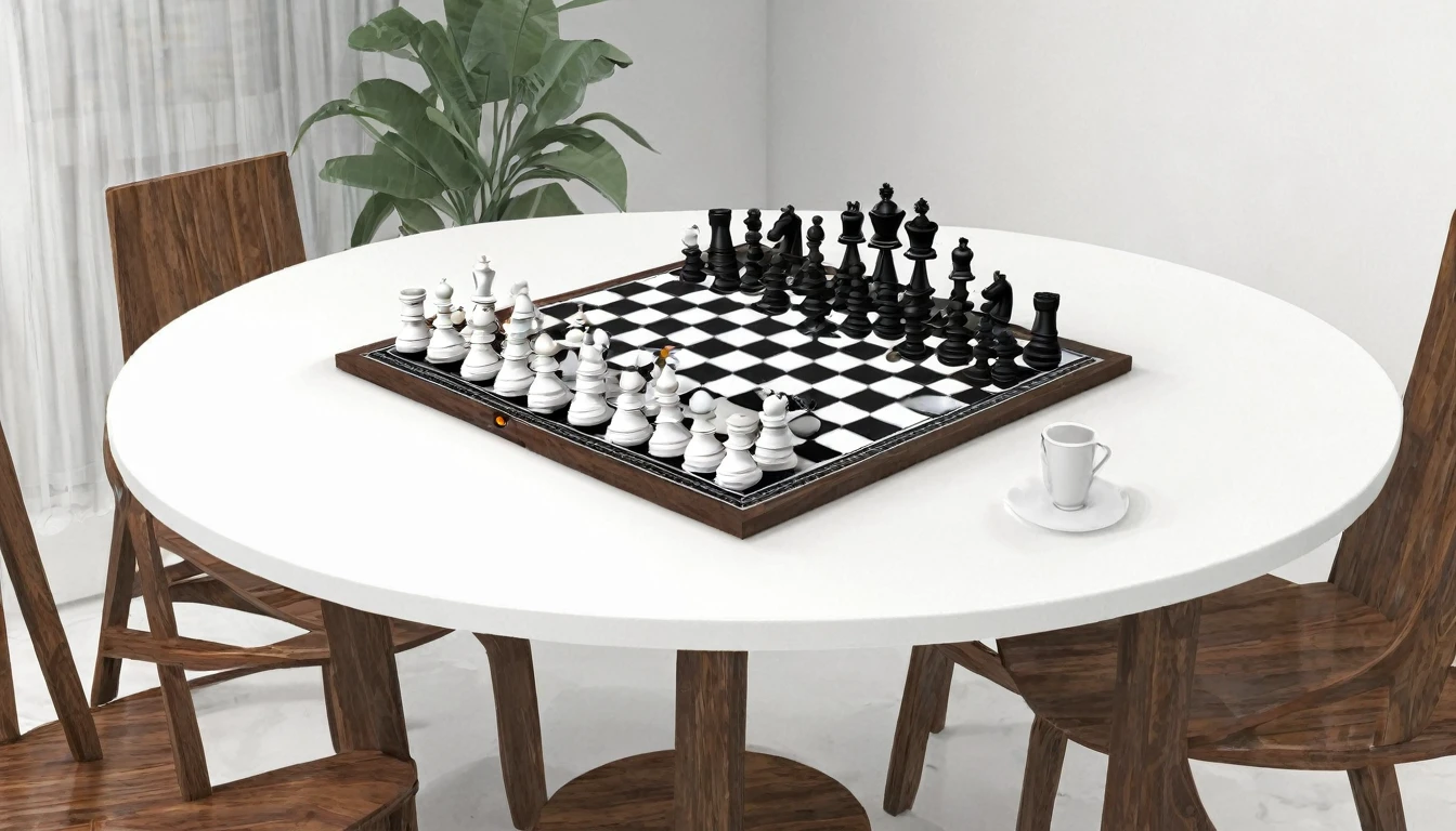 illustration of chess on the table