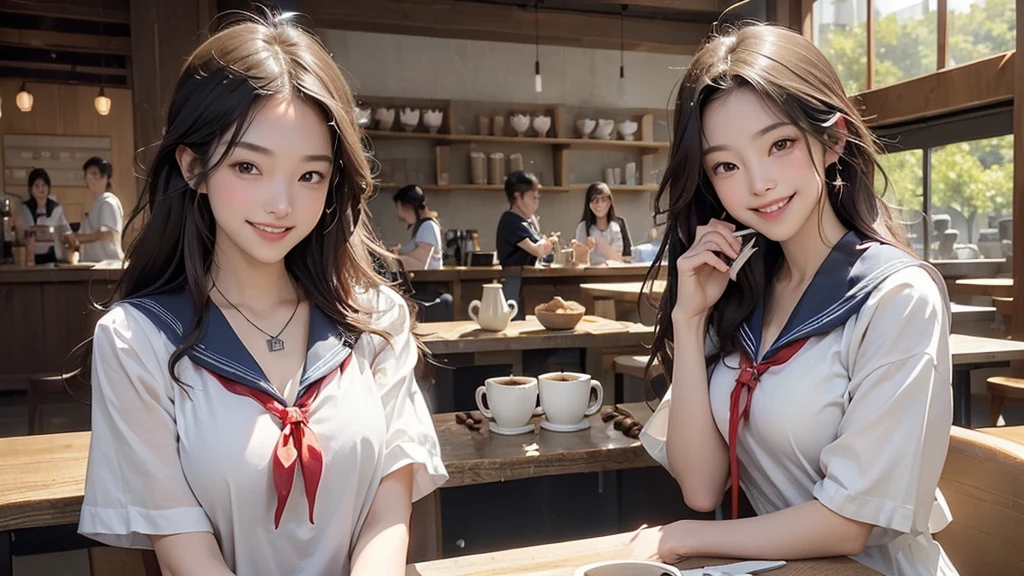 (((((((Emphasize cleavage)))))))
((((((((A junior high school girl in a sexy white short-sleeved sailor uniform))))))))
(((((((お洒落でcuteInside the Starbucks store)))))))
8K、RAW Photos、Highest quality、Super detailed、Super Resolution、Ultra HD、8K壁紙、Amazing details
(((((((Inside the Starbucks store)))))))、
((((((Sit down and eat cake、Drink Starbucks coffee、smile))))))、((Heart Necklace))
Modern and sleek design:Interior design using natural materials、Many of the designs are warm and made using wood and metal.。
Large windows:自然光をたっぷり取り入れるためのLarge windowsがあり、Providing a bright and open space。
Green Interior:Potted plants are effectively placed、It creates a relaxing atmosphere。
artwork:Works by local artists、Starbucks-related art on display。
Cozy seating:Cushioned chairs and sofas、Bar sheet etc.、A variety of seating options available。
Open kitchen area:Being able to see how drinks and food are made、We provide peace of mind and transparency。
Unique lighting:Antique lamps and chandeliers、Modern lighting fixtures are used。
Comfortable background music:Relaxing music is playing、A comfortable space is provided。
Wide々Table space:一人でもグループでも使いやすいWide々There is a table with。
Community Table:There is a large table where you can socialize with other customers.。
Seasonal decorations:The decorations are themed according to the season.。
Design with a local feel:The design incorporates the local culture and characteristics.。
Fragrance production:コーヒーの香りが店内にWideがり、A space that satisfies the five senses has been created.。
Conversation with a barista:フレンドリーなConversation with a baristaが楽しめるカウンターエリアがあります。
8K、RAW Photos、Highest quality、masterpiece:1.2、Super detailed、Super Resolution、Ultra HD、8K壁紙、Amazing details、Photorealistic:1.4、Having fun by the water、Full Body Shot、Full body photo、High-resolution RAW color photos、Professional photos、A scene full of emotion、Very detailed and beautiful、Ultra HD、8K壁紙、Amazing details、Huge file sizes、Highly detailed beautiful girls、Highly detailed face Highly detailed eyes、Extremely realistic skin、 Highly detailed fingers, Highly detailed nose, Highly detailed mouth, Perfect Anatomy, Highly detailed background, Highly detailed clothing, , cute女の子, Famous Japanese Idols, cute, Realistic body, Slender, White skin, Glowing Skin, Slim body, Realistic Face, Delicate eyes, double eyelid,