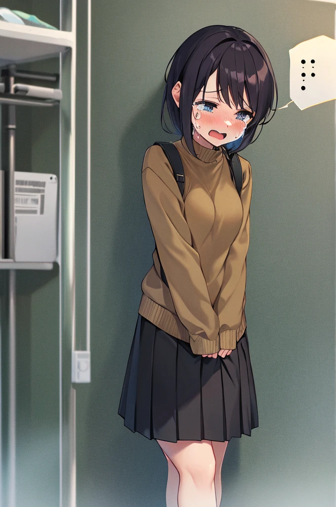 , Jumper skirt, Peeing, Are crying, Peeing