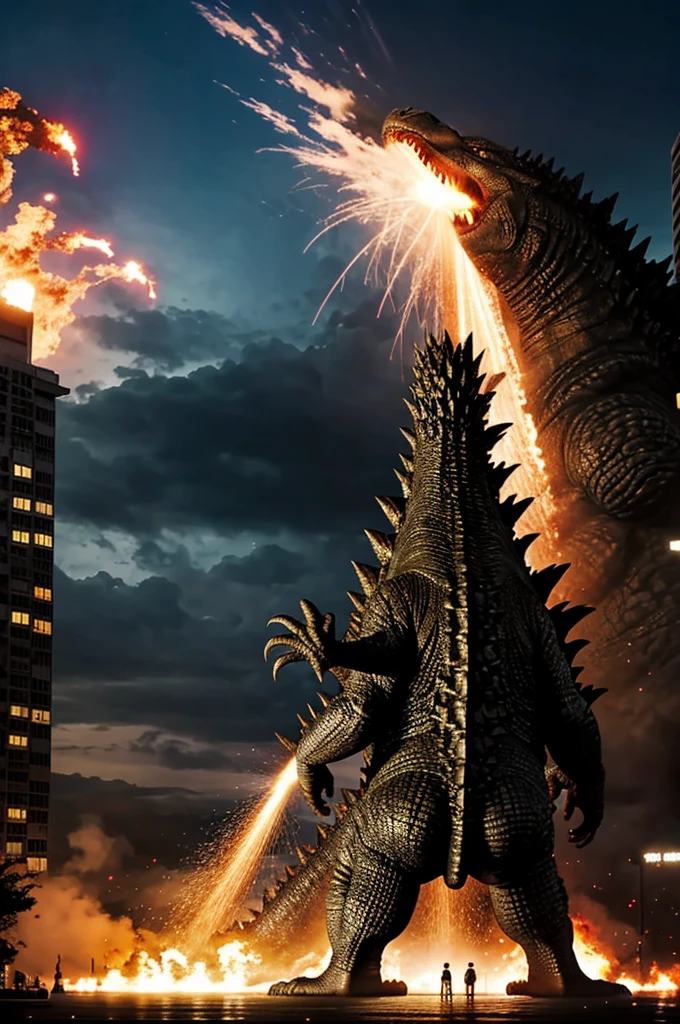 Godzilla show his big ass and started squirting