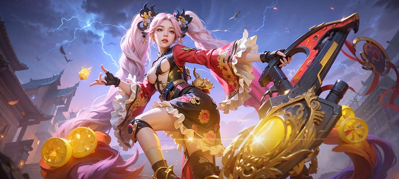 a close up of a 4 girls ,pink hair , big booobs , shadowbringers cinematic, 4 k detail fantasy, a beautiful fantasy empress, game cg, xianxia fantasy, xianxia hero, 2. 5 d cgi anime fantasy artwork, cinematic goddess close shot, ruan jia and artgerm, wow 4 k detail fantasy, hyper-detailed fantasy character, high definition, hyper- detailed,perfect, fantastic, detailed facial and body skin texture, detailed vagina (pussy),Honor of king,HOK.