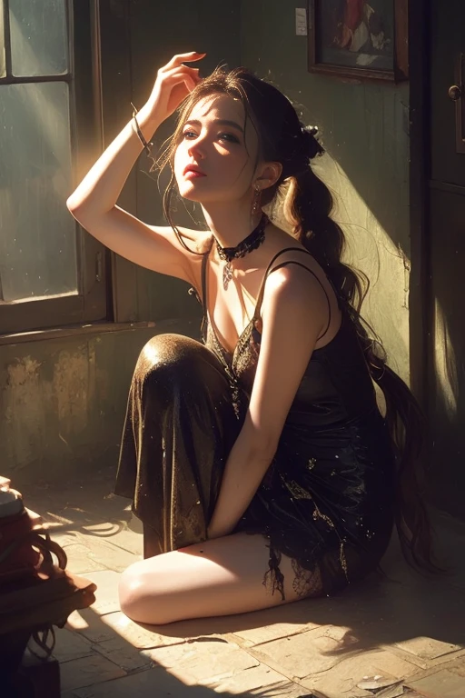 Black Room、Stained Glass Windows、Vase with roses、Lace curtains、夜中
The whole body is wet、An excited look、dark、dark romance Metal、Large margins、Patchy duplex、Long eyelashes、cute、
room made of stone girl、Gothic dress with collar、Knee-high socks、High resolutionの顔、Cinematic composition、(Highest quality)、4K、8K、High resolution、masterpiece:1.2)、Super fine、sitting、Bold Pose、Moisturized skin、Sweaty、barefoot、Trance、Embarrassing、Masochistic、Blushing、Embarrassed、Trance expression、look back、Protruding buttocks、Distorted facial expressions、Flowing Tears、Soaking wet。Twin tail hair、Chained: The moment the glass broke、Shards of glass fly off、A dramatic moment, look here、Raise the chin up、
Gothic dress with panniers、Twin tail hair pores、