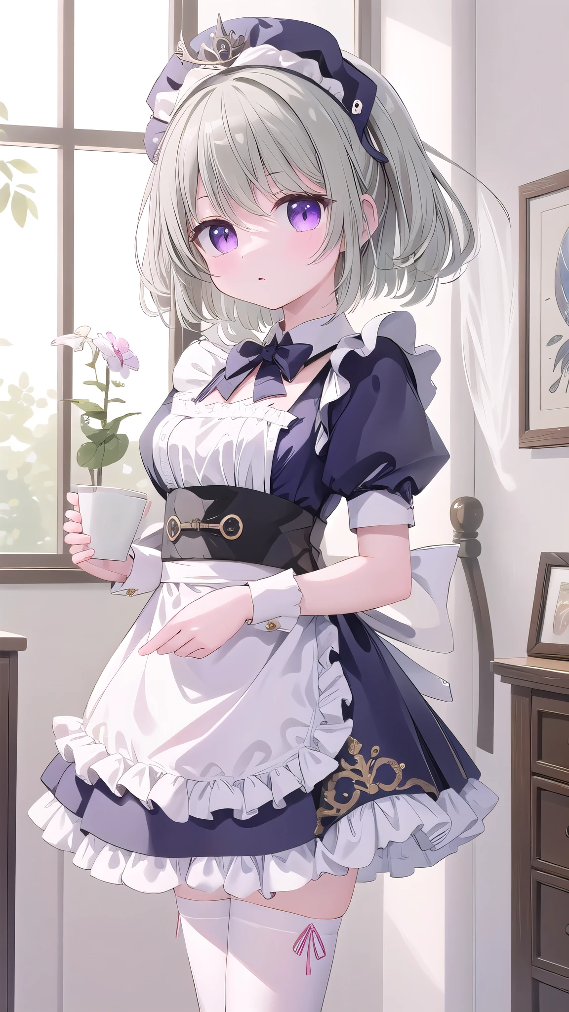 best quality,(Kawaii:1.1),(charming),(high resolution:1.2),Incredibly ridiculous resources:1.3,Incredibly beautiful illustrations,charming女性 ,Maid costume
