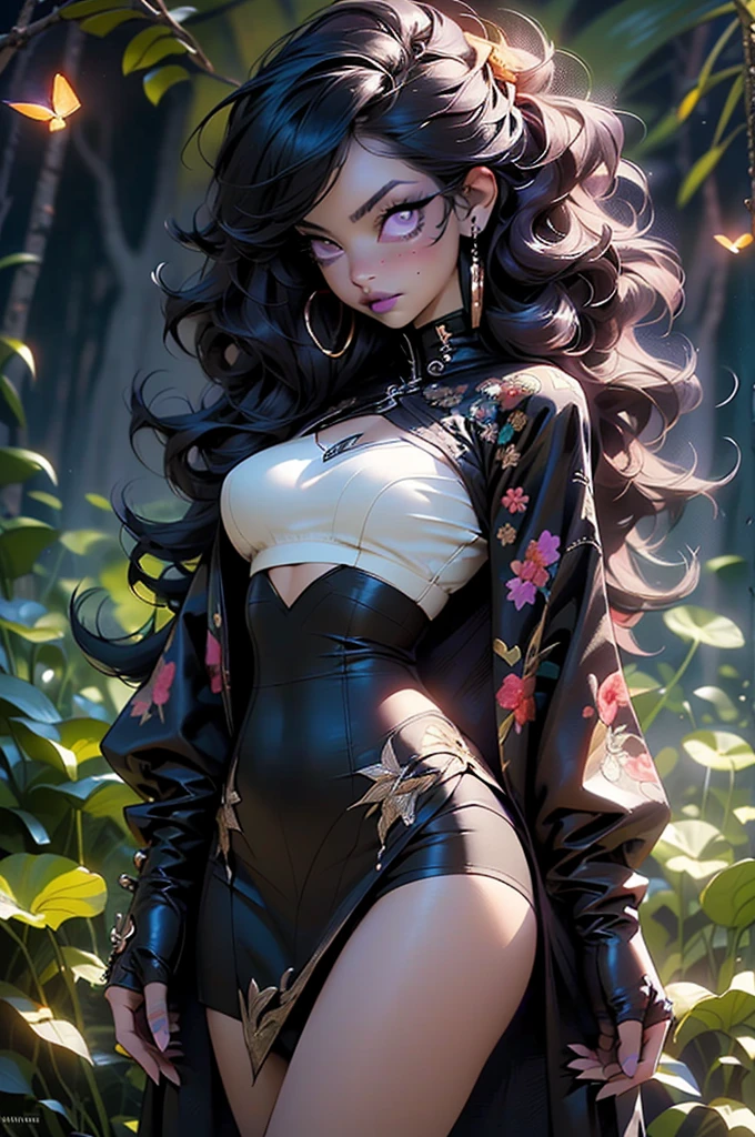 goth girl,(((1girl))),((extremely cute and beautiful black haired anime goth girl)),(((16 years old))),

(large breasts:1.2),((((black wavy hair:1.35,absurdly long unkempt hair,messy hair,colored inner hair,ear breathing)))),((purple_eyes:1.5)),intricate eyes,beautiful detailed eyes,symmetrical eyes,Big eyes:1.5,((fat)),(((lustrous skin:1.5,bright skin: 1.5,skin tanned,shiny skin,very shiny skin,shiny body,plastic glitter skin,exaggerated shiny skin,illuminated skin))),(spider lower abdomen,narrow waist,wide hip,athletic body,inflated legs,thick thighs,detailed body,(detailed face)),

cute,slutty,seductive,erotic,(nsfw),

Her clothing is an exciting fusion between Spawn and Lady Death resulting in a new outfit that embodies elements of both,zettai ryouiki,revealing clothing,show skin,(((Sexy goth coat, goth coat outfit, wearing a goth coat:1.3,black winter coat))),((black mini-skirt,black mini skirt,visible thong straps)),((underpants strap)),((black corset)),(black gloves,black gothic clothes,semi-naked,with little goth clothing),(((Black Eyeshadow,Thick Black Eyeliner,Long Dramatic Eyelashes,Black Lips,Goth Accessories,intricate makeup))),Hooded cape, (Red suit Lava volcano fire texture: 1.4), black sexy lingerie, panties,(((lace on your clothes,intricate outfit,intricate clothes,embroidered outfit,ornate outfit,embroidered clothes,ornate clothes))),

(dynamic pose:1.0),embarrassed,(centered,scale to fit dimensions,Rule of thirds),

((((many fireflies,fireflies,glowing fireflies,fireflies in the background)))),

((deep and dark cavern)),(mysterious lights in the background, stalagmites, stalactites),scenery:1.25,intricate scenery,((deep and dark cavern background)),

(Glossy winter ornaments),highres,sharp focus,(ultra detailed,extremely detailed),(photorealistic artwork:1.37),(extremely detailed CG unity 8k wallpaper),(((vibrant colors,vibrant theme))),(intricate),(masterpiece),(best quality),artistic photography,(photography taken by sldr),(intricate background)