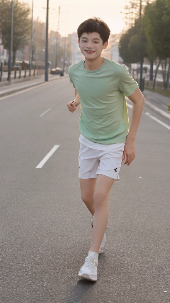 -yeld bomile,Spread your white and slender legs,jogging,full body,8K(nsfw)Delicate facial features,Handsome