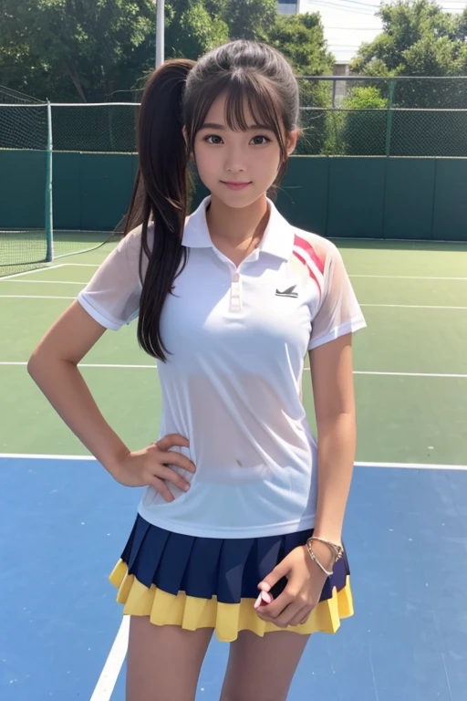 Cute Girls､high school girl､Idol､Tennis Wear､See-through