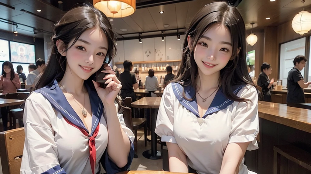 ((((((((Emphasize cleavage))))))))
((((((((A junior high school girl in a sexy white short-sleeved sailor uniform))))))))
(((((((お洒落でcuteInside the Starbucks store)))))))
8K、RAW Photos、Highest quality、Super detailed、Super Resolution、Ultra HD、8K壁紙、Amazing details
(((((((Inside the Starbucks store)))))))、
((((((Sit down and eat cake、Drink Starbucks coffee、smile))))))、((Heart Necklace))
Modern and sleek design:Interior design using natural materials、Many of the designs are warm and made using wood and metal.。
Large windows:自然光をたっぷり取り入れるためのLarge windowsがあり、Providing a bright and open space。
Green Interior:Potted plants are effectively placed、It creates a relaxing atmosphere。
artwork:Works by local artists、Starbucks-related art on display。
Cozy seating:Cushioned chairs and sofas、Bar sheet etc.、A variety of seating options available。
Open kitchen area:Being able to see how drinks and food are made、We provide peace of mind and transparency。
Unique lighting:Antique lamps and chandeliers、Modern lighting fixtures are used。
Comfortable background music:Relaxing music is playing、A comfortable space is provided。
Wide々Table space:一人でもグループでも使いやすいWide々There is a table with。
Community Table:There is a large table where you can socialize with other customers.。
Seasonal decorations:The decorations are themed according to the season.。
Design with a local feel:The design incorporates the local culture and characteristics.。
Fragrance production:コーヒーの香りが店内にWideがり、A space that satisfies the five senses has been created.。
Conversation with a barista:フレンドリーなConversation with a baristaが楽しめるカウンターエリアがあります。
8K、RAW Photos、Highest quality、masterpiece:1.2、Super detailed、Super Resolution、Ultra HD、8K壁紙、Amazing details、Photorealistic:1.4、Having fun by the water、Full Body Shot、Full body photo、High-resolution RAW color photos、Professional photos、A scene full of emotion、Very detailed and beautiful、Ultra HD、8K壁紙、Amazing details、Huge file sizes、Highly detailed beautiful girls、Highly detailed face Highly detailed eyes、Extremely realistic skin、 Highly detailed fingers, Highly detailed nose, Highly detailed mouth, Perfect Anatomy, Highly detailed background, Highly detailed clothing, Teen, cute女の子, Famous Japanese Idols, cute, Realistic body, Slender, White skin, Glowing Skin, Slim body, Realistic Face, Delicate eyes, double eyelid,