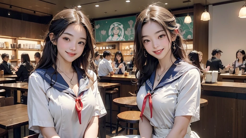((((((((Emphasize cleavage))))))))
((((((((A junior high school girl in a sexy white short-sleeved sailor uniform))))))))
(((((((お洒落でcuteInside the Starbucks store)))))))
8K、RAW Photos、Highest quality、Super detailed、Super Resolution、Ultra HD、8K壁紙、Amazing details
(((((((Inside the Starbucks store)))))))、
((((((Sit down and eat cake、Drink Starbucks coffee、smile))))))、((Heart Necklace))
Modern and sleek design:Interior design using natural materials、Many of the designs are warm and made using wood and metal.。
Large windows:自然光をたっぷり取り入れるためのLarge windowsがあり、Providing a bright and open space。
Green Interior:Potted plants are effectively placed、It creates a relaxing atmosphere。
artwork:Works by local artists、Starbucks-related art on display。
Cozy seating:Cushioned chairs and sofas、Bar sheet etc.、A variety of seating options available。
Open kitchen area:Being able to see how drinks and food are made、We provide peace of mind and transparency。
Unique lighting:Antique lamps and chandeliers、Modern lighting fixtures are used。
Comfortable background music:Relaxing music is playing、A comfortable space is provided。
Wide々Table space:一人でもグループでも使いやすいWide々There is a table with。
Community Table:There is a large table where you can socialize with other customers.。
Seasonal decorations:The decorations are themed according to the season.。
Design with a local feel:The design incorporates the local culture and characteristics.。
Fragrance production:コーヒーの香りが店内にWideがり、A space that satisfies the five senses has been created.。
Conversation with a barista:フレンドリーなConversation with a baristaが楽しめるカウンターエリアがあります。
8K、RAW Photos、Highest quality、masterpiece:1.2、Super detailed、Super Resolution、Ultra HD、8K壁紙、Amazing details、Photorealistic:1.4、Having fun by the water、Full Body Shot、Full body photo、High-resolution RAW color photos、Professional photos、A scene full of emotion、Very detailed and beautiful、Ultra HD、8K壁紙、Amazing details、Huge file sizes、Highly detailed beautiful girls、Highly detailed face Highly detailed eyes、Extremely realistic skin、 Highly detailed fingers, Highly detailed nose, Highly detailed mouth, Perfect Anatomy, Highly detailed background, Highly detailed clothing, Teen, cute女の子, Famous Japanese Idols, cute, Realistic body, Slender, White skin, Glowing Skin, Slim body, Realistic Face, Delicate eyes, double eyelid,