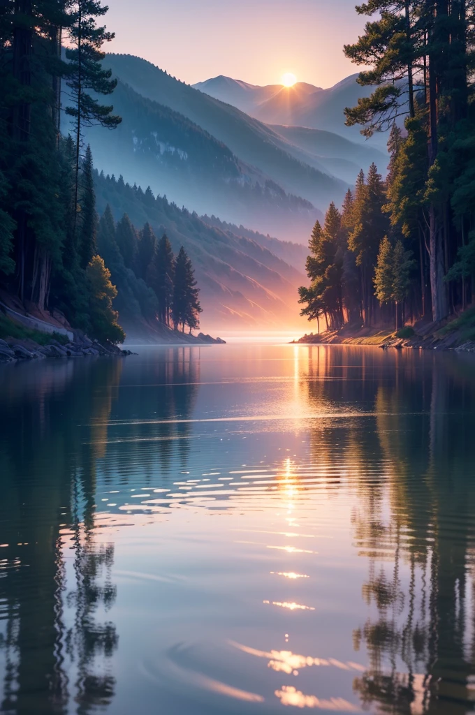 sitting by the waters edge,peaceful atmosphere,serene ambiance,nature's tranquility,gentle waves lapping,majestic view of the horizon,rippling reflections,cool breeze,moment of solitude,calm water surface,faint birds chirping,leisurely contemplation,harmony with nature,beautiful sunset colors,soft golden hues,dreamy pastel tones,subtle mist rising,sublime stillness(evoking a sense of)serenity,stunning scenic beauty,dream-like ambiance,(best quality,4k,8k,highres,masterpiece:1.2),ultra-detailed,(realistic,photorealistic,photo-realistic:1.37),HDR,magical lighting,ethereal atmosphere,tranquil escape,relaxing environment