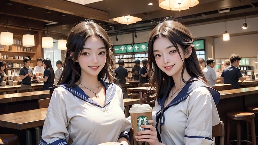 ((((((((Emphasize cleavage))))))))
((((((((A junior high school girl in a sexy white short-sleeved sailor uniform))))))))
(((((((お洒落でcuteInside the Starbucks store)))))))
8K、RAW Photos、Highest quality、Super detailed、Super Resolution、Ultra HD、8K壁紙、Amazing details
(((((((Inside the Starbucks store)))))))、
((((((Sit down and eat cake、Drink Starbucks coffee、smile))))))、((Heart Necklace))
Modern and sleek design:Interior design using natural materials、Many of the designs are warm and made using wood and metal.。
Large windows:自然光をたっぷり取り入れるためのLarge windowsがあり、Providing a bright and open space。
Green Interior:Potted plants are effectively placed、It creates a relaxing atmosphere。
artwork:Works by local artists、Starbucks-related art on display。
Cozy seating:Cushioned chairs and sofas、Bar sheet etc.、A variety of seating options available。
Open kitchen area:Being able to see how drinks and food are made、We provide peace of mind and transparency。
Unique lighting:Antique lamps and chandeliers、Modern lighting fixtures are used。
Comfortable background music:Relaxing music is playing、A comfortable space is provided。
Wide々Table space:一人でもグループでも使いやすいWide々There is a table with。
Community Table:There is a large table where you can socialize with other customers.。
Seasonal decorations:The decorations are themed according to the season.。
Design with a local feel:The design incorporates the local culture and characteristics.。
Fragrance production:コーヒーの香りが店内にWideがり、A space that satisfies the five senses has been created.。
Conversation with a barista:フレンドリーなConversation with a baristaが楽しめるカウンターエリアがあります。
8K、RAW Photos、Highest quality、masterpiece:1.2、Super detailed、Super Resolution、Ultra HD、8K壁紙、Amazing details、Photorealistic:1.4、Having fun by the water、Full Body Shot、Full body photo、High-resolution RAW color photos、Professional photos、A scene full of emotion、Very detailed and beautiful、Ultra HD、8K壁紙、Amazing details、Huge file sizes、Highly detailed beautiful girls、Highly detailed face Highly detailed eyes、Extremely realistic skin、 Highly detailed fingers, Highly detailed nose, Highly detailed mouth, Perfect Anatomy, Highly detailed background, Highly detailed clothing, Teen, cute女の子, Famous Japanese Idols, cute, Realistic body, Slender, White skin, Glowing Skin, Slim body, Realistic Face, Delicate eyes, double eyelid,