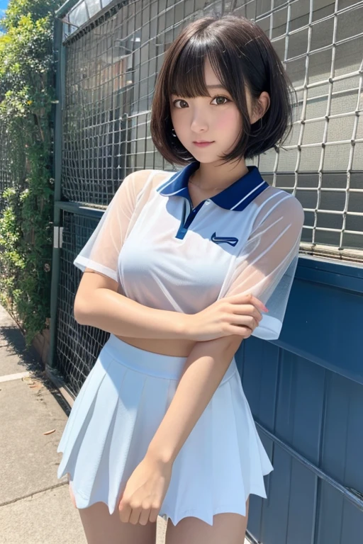 Cute Girls、high school girl、Idol、Bob Hair、Tennis Wear、See-through