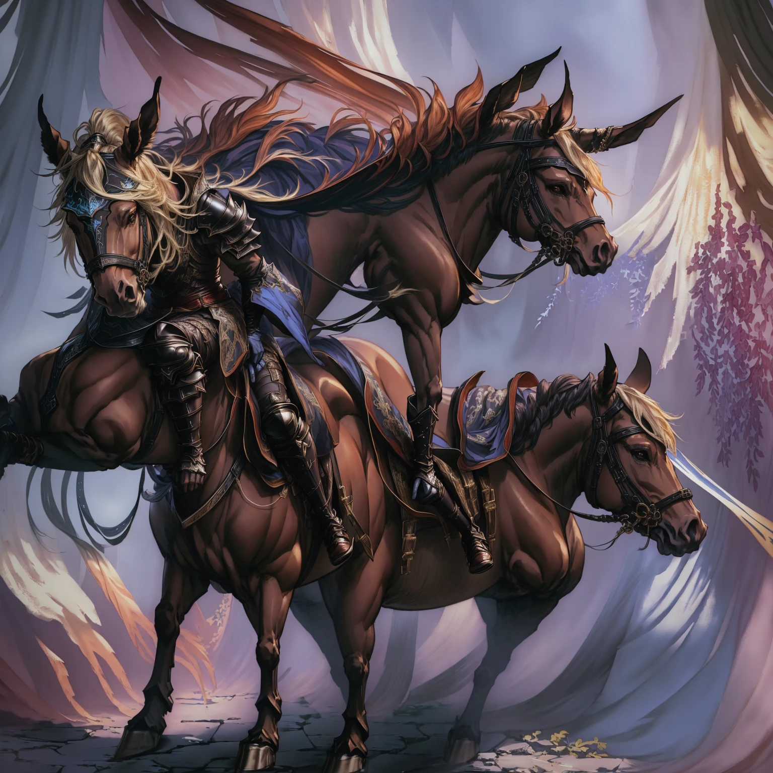 Anime - style image of a guy riding a horse with a sword., Portrait of a dragon, From lineage 2, Krenz Kuchart and Wenjun Lin., By Yang J, From Arknights, Fantasy Knight, Portrait of a magic knight, Fantasy 4K details, blue fantasy, human paladin, Elf Knight