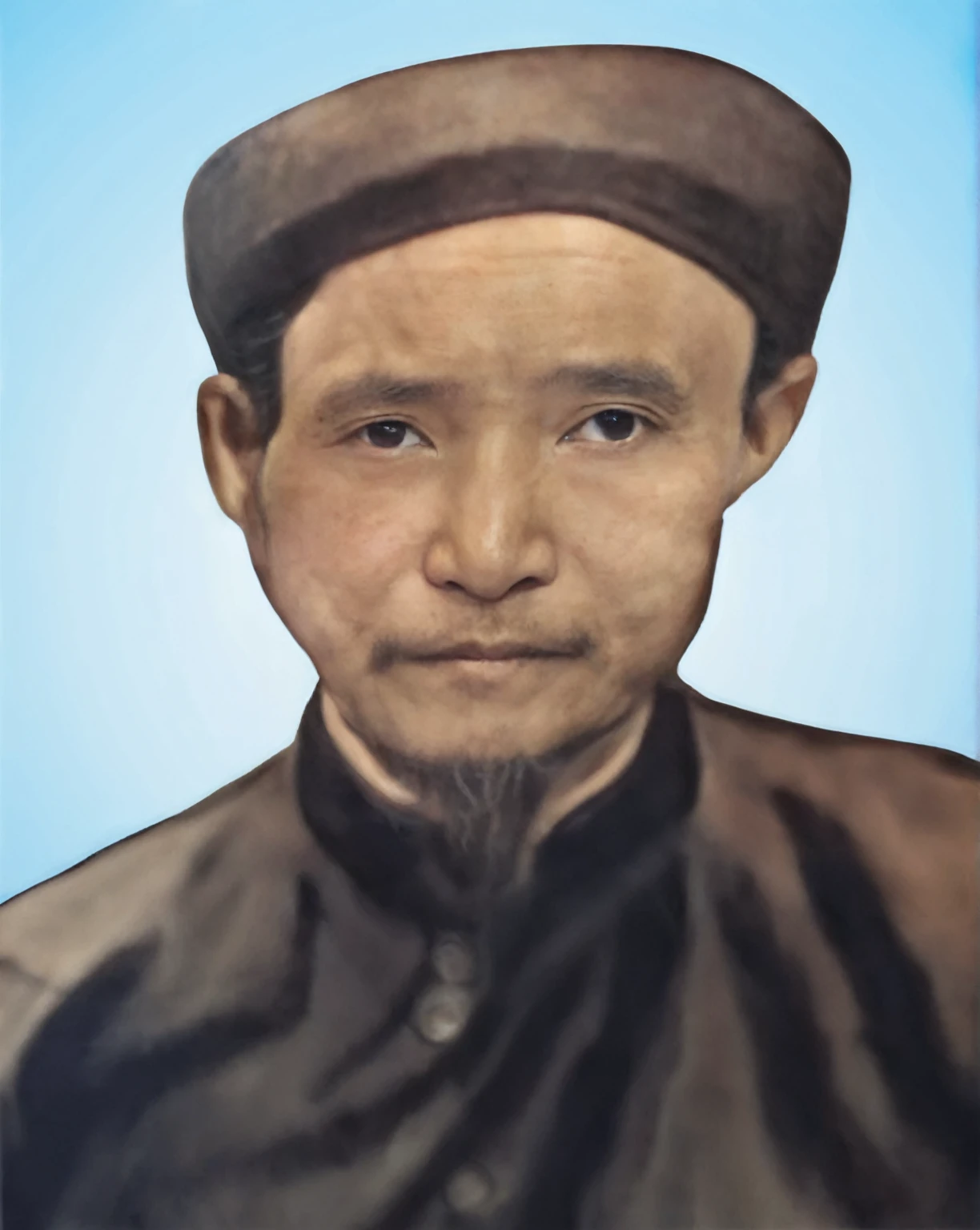 Highly realistic photo, Portrait of a 35 year old Vietnamese old man,