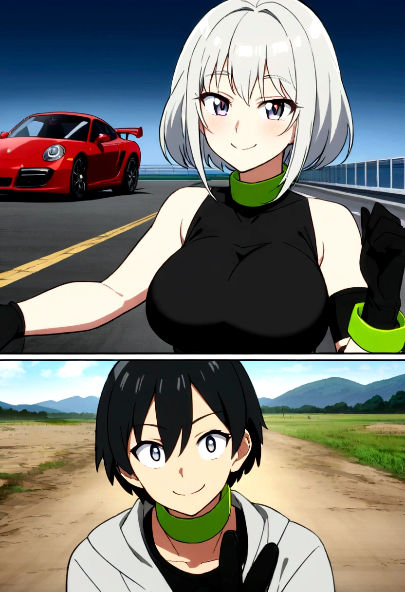 anime anime woman whole body Semi-short hair Short Bob Gray Hair Big Breasts Gray Hairに緑のメッシュ Shorts Black T-shirt anime whole body anime whole body smile 33age whole anime画像 Black gloves cool Black gloves 短くBlack gloves anime Big Breasts グレーのShorts anime anime field Black T-shirt cool anime anime anime cool Mischievous Evil Smile Strong eyes Mischievous 悪いsmile Aggressive Green collar 悪いsmile Strong eyes I like cars View here field 悪いsmile I like cars
