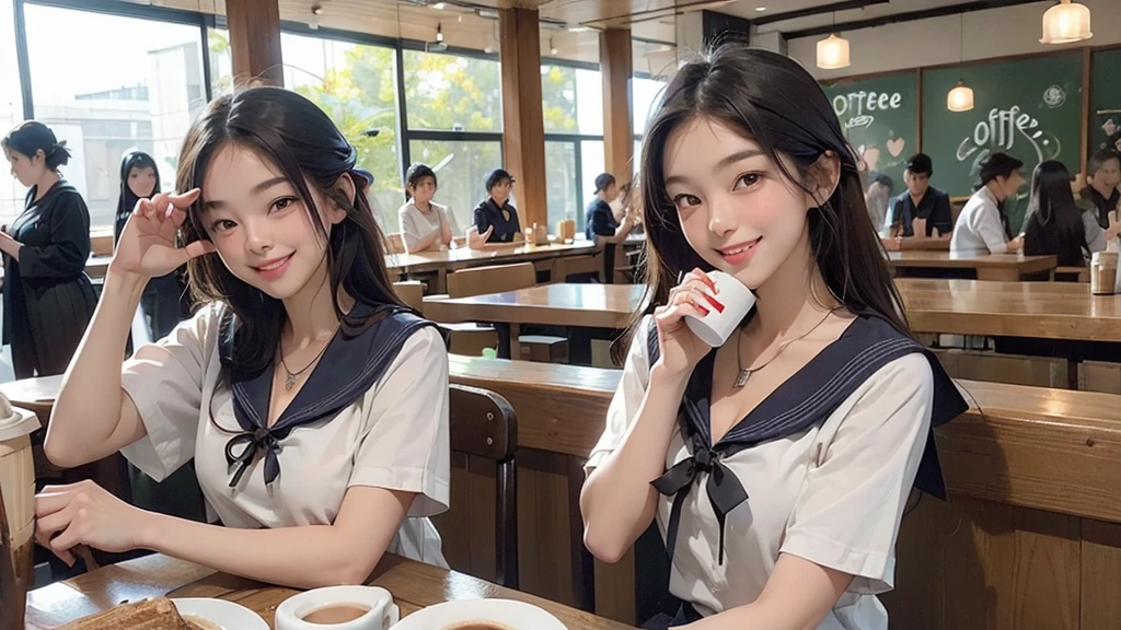((((((((Emphasize cleavage))))))))
((((((((A junior high school girl in a sexy white short-sleeved sailor uniform))))))))
(((((((お洒落でcuteInside the Starbucks store)))))))
8K、RAW Photos、Highest quality、Super detailed、Super Resolution、Ultra HD、8K壁紙、Amazing details
(((((((Inside the Starbucks store)))))))、
((((((Sit down and eat cake、Drink Starbucks coffee、smile))))))、((Heart Necklace))
Modern and sleek design:Interior design using natural materials、Many of the designs are warm and made using wood and metal.。
Large windows:自然光をたっぷり取り入れるためのLarge windowsがあり、Providing a bright and open space。
Green Interior:Potted plants are effectively placed、It creates a relaxing atmosphere。
artwork:Works by local artists、Starbucks-related art on display。
Cozy seating:Cushioned chairs and sofas、Bar sheet etc.、A variety of seating options available。
Open kitchen area:Being able to see how drinks and food are made、We provide peace of mind and transparency。
Unique lighting:Antique lamps and chandeliers、Modern lighting fixtures are used。
Comfortable background music:Relaxing music is playing、A comfortable space is provided。
Wide々Table space:一人でもグループでも使いやすいWide々There is a table with。
Community Table:There is a large table where you can socialize with other customers.。
Seasonal decorations:The decorations are themed according to the season.。
Design with a local feel:The design incorporates the local culture and characteristics.。
Fragrance production:コーヒーの香りが店内にWideがり、A space that satisfies the five senses has been created.。
Conversation with a barista:フレンドリーなConversation with a baristaが楽しめるカウンターエリアがあります。
8K、RAW Photos、Highest quality、masterpiece:1.2、Super detailed、Super Resolution、Ultra HD、8K壁紙、Amazing details、Photorealistic:1.4、Having fun by the water、Full Body Shot、Full body photo、High-resolution RAW color photos、Professional photos、A scene full of emotion、Very detailed and beautiful、Ultra HD、8K壁紙、Amazing details、Huge file sizes、Highly detailed beautiful girls、Highly detailed face Highly detailed eyes、Extremely realistic skin、 Highly detailed fingers, Highly detailed nose, Highly detailed mouth, Perfect Anatomy, Highly detailed background, Highly detailed clothing, , cute女の子, Famous Japanese Idols, cute, Realistic body, Slender, White skin, Glowing Skin, Slim body, Realistic Face, Delicate eyes, double eyelid,