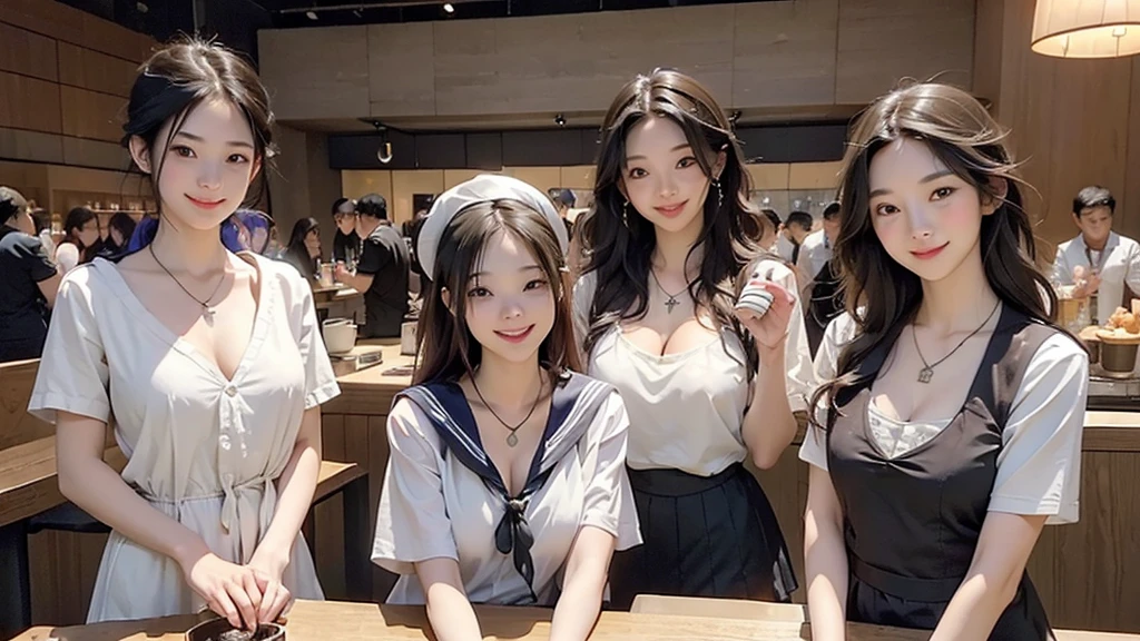
((((((((Emphasize cleavage))))))))
((((((((A junior high school girl in a sexy white short-sleeved sailor uniform))))))))
(((((((お洒落でcuteInside the Starbucks store)))))))
8K、RAW Photos、Highest quality、Super detailed、Super Resolution、Ultra HD、8K壁紙、Amazing details



(((((((Inside the Starbucks store)))))))、
((((((Sit down and eat cake、Drink Starbucks coffee、smile))))))、((Heart Necklace))




Modern and sleek design：Interior design using natural materials、Many of the designs are warm and made using wood and metal.。
Large windows：自然光をたっぷり取り入れるためのLarge windowsがあり、Providing a bright and open space。
Green Interior：Potted plants are effectively placed、It creates a relaxing atmosphere。
artwork：Works by local artists、Starbucks-related art on display。
Cozy seating：Cushioned chairs and sofas、Bar sheet etc.、A variety of seating options available。
Open kitchen area：Being able to see how drinks and food are made、We provide peace of mind and transparency。
Unique lighting：Antique lamps and chandeliers、Modern lighting fixtures are used。
Comfortable background music：Relaxing music is playing、A comfortable space is provided。
Wide々Table space：一人でもグループでも使いやすいWide々There is a table with。
Community Table：There is a large table where you can socialize with other customers.。
Seasonal decorations：The decorations are themed according to the season.。
Design with a local feel：The design incorporates the local culture and characteristics.。
Fragrance production：コーヒーの香りが店内にWideがり、A space that satisfies the five senses has been created.。
Conversation with a barista：フレンドリーなConversation with a baristaが楽しめるカウンターエリアがあります。




8K、RAW Photos、Highest quality、masterpiece:1.2、Super detailed、Super Resolution、Ultra HD、8K壁紙、Amazing details、Photorealistic:1.4、Having fun by the water、Full Body Shot、Full body photo、High-resolution RAW color photos、Professional photos、A scene full of emotion、Very detailed and beautiful、Ultra HD、8K壁紙、Amazing details、Huge file sizes、Highly detailed beautiful girls、Highly detailed face Highly detailed eyes、Extremely realistic skin、 Highly detailed fingers, Highly detailed nose, Highly detailed mouth, Perfect Anatomy, Highly detailed background, Highly detailed clothing, , cute女の子, Famous Japanese Idols, cute, Realistic body, Slender, White skin, Glowing Skin, Slim body, Realistic Face, Delicate eyes, double eyelid, 




