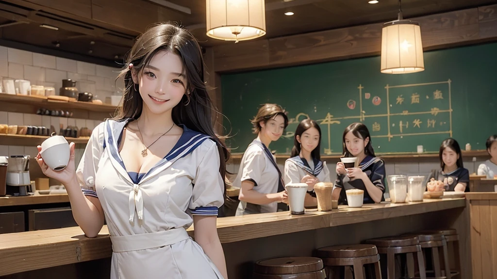 ((((((((Emphasize cleavage))))))))
((((((((A woman in a sexy white short-sleeved sailor suit))))))))
((((((((Ultra mini skirt))))))))
((((((((Her sailor uniform is transparent and her bra is visible))))))))
8K、RAW Photos、Highest quality、Super detailed、Super Resolution、Ultra HD、8K壁紙、Amazing details
(((((((Inside the Starbucks store)))))))、
((((((Sit down and eat cake、Drink Starbucks coffee、smile))))))、((Heart Necklace))
Modern and sleek design:Interior design using natural materials、Many of the designs are warm and made using wood and metal.。
Large windows:自然光をたっぷり取り入れるためのLarge windowsがあり、Providing a bright and open space。
Green Interior:Potted plants are effectively placed、It creates a relaxing atmosphere。
artwork:Works by local artists、Starbucks-related art on display。
Cozy seating:Cushioned chairs and sofas、Bar sheet etc.、A variety of seating options available。
Open kitchen area:Being able to see how drinks and food are made、We provide peace of mind and transparency。
Unique lighting:Antique lamps and chandeliers、Modern lighting fixtures are used。
Comfortable background music:Relaxing music is playing、A comfortable space is provided。
Wide々Table space:一人でもグループでも使いやすいWide々There is a table with。
Community Table:There is a large table where you can socialize with other customers.。
Seasonal decorations:The decorations are themed according to the season.。
Design with a local feel:The design incorporates the local culture and characteristics.。
Fragrance production:コーヒーの香りが店内にWideがり、A space that satisfies the five senses has been created.。
Conversation with a barista:フレンドリーなConversation with a baristaが楽しめるカウンターエリアがあります。
8K、RAW Photos、Highest quality、masterpiece:1.2、Super detailed、Super Resolution、Ultra HD、8K壁紙、Amazing details、Photorealistic:1.4、Having fun by the water、Full Body Shot、Full body photo、High-resolution RAW color photos、Professional photos、A scene full of emotion、Very detailed and beautiful、Ultra HD、8K壁紙、Amazing details、Huge file sizes、Highly detailed beautiful girls、Highly detailed face Highly detailed eyes、Extremely realistic skin、 Highly detailed fingers, Highly detailed nose, Highly detailed mouth, Perfect Anatomy, Highly detailed background, Highly detailed clothing, Teen, cute女の子, Famous Japanese Idols, cute, Realistic body, Slender, White skin, Glowing Skin, Slim body, Realistic Face, Delicate eyes, double eyelid,