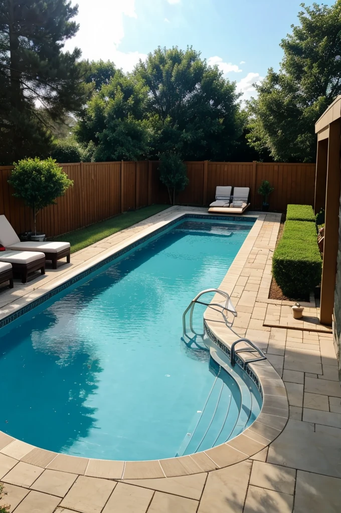 Pool in yard