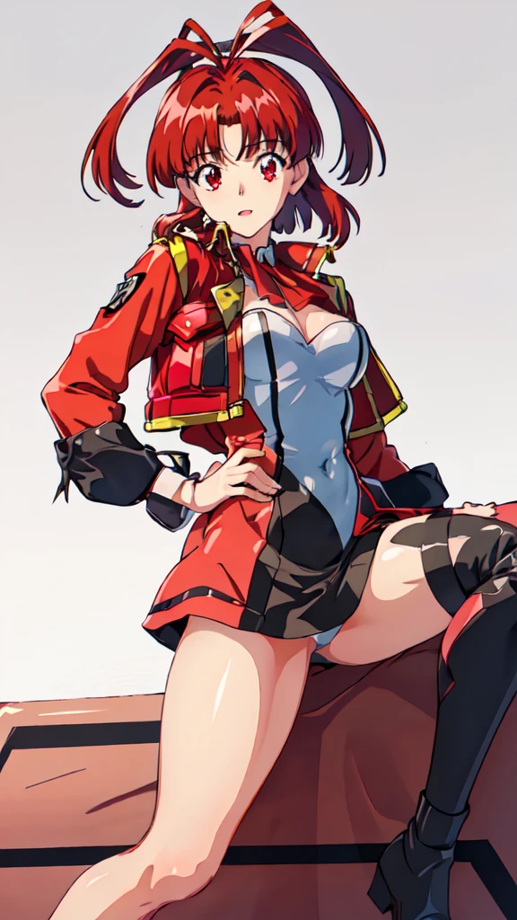 (masterpiece, best quality: 1.2),(very detailed face, real image, realistic skin, realistic body, intricate details)1girl, solo focus, cowgirl position, straddling, girl on top,outdoor,distance,Masterpiece,high quality, Mikoto_Utsugi, 1 woman, alone,Short hair, red eyes, long sleeves, red hair, uniform, Antenna hair, cropped jacket, standing, whole body, put hands on hips , outdoor,street,Masterpeace,high quality, Mikoto_Utsugi, 1girl, solo,short hair, red eyes, long sleeves, red hair, uniform, antenna hair, cropped jacket, standing, full body, hand on hip, lie down in bed, Tall, The legs are long, calm posture,통통한 체격,