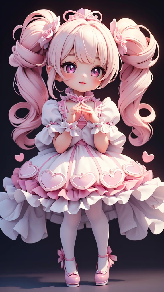 ((petite bishojo, little 2girls)), ((cute  face)), ((heart shaped pupils)), ((masterpiece)), ((best quality)), ((ultra detailed)), ((exquisite)), ((depth)), ((crisp)), ((16k)), ((beautiful and aesthetic)), ((super detailed skin)), ((high standard)), ((highres)), ((perfect )), (full body), (blush), (lipstick), (dolly), ((kawaii pose)), (white, blue, black), (perfect fingers)