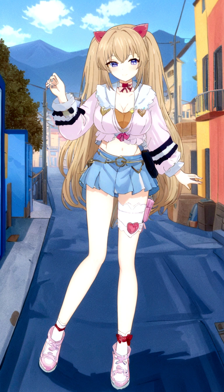 anime girl in a short skirt and jacket walking down a street, my dress up darling anime, fashion gameplay screenshot, anime barbie in white stockings, inspired gacha club game, ecchi anime style, anime stile, style anime, azur lane style, ig studios anime style, anime set style, girls frontline style, anime styled, anime vibes