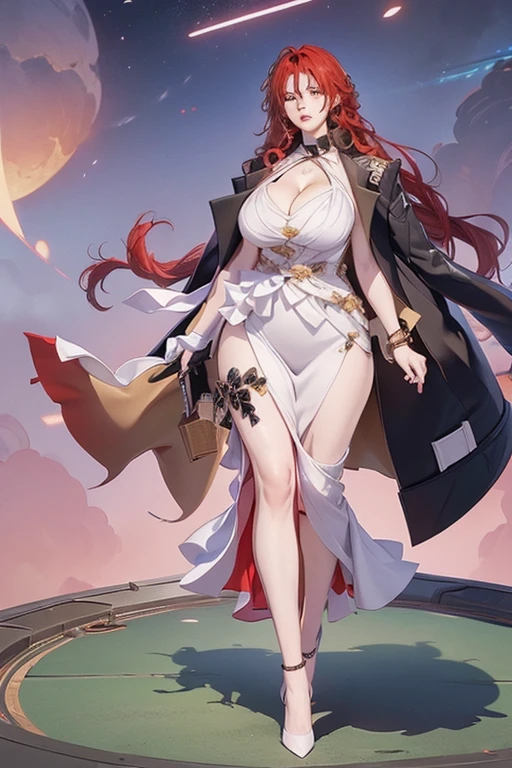 (((Full and soft breasts,)))(((Huge breasts))) (((Cleavage))) (Perfect curvy figure),woman,(Huge big),8K picture quality,Long legs,permanent