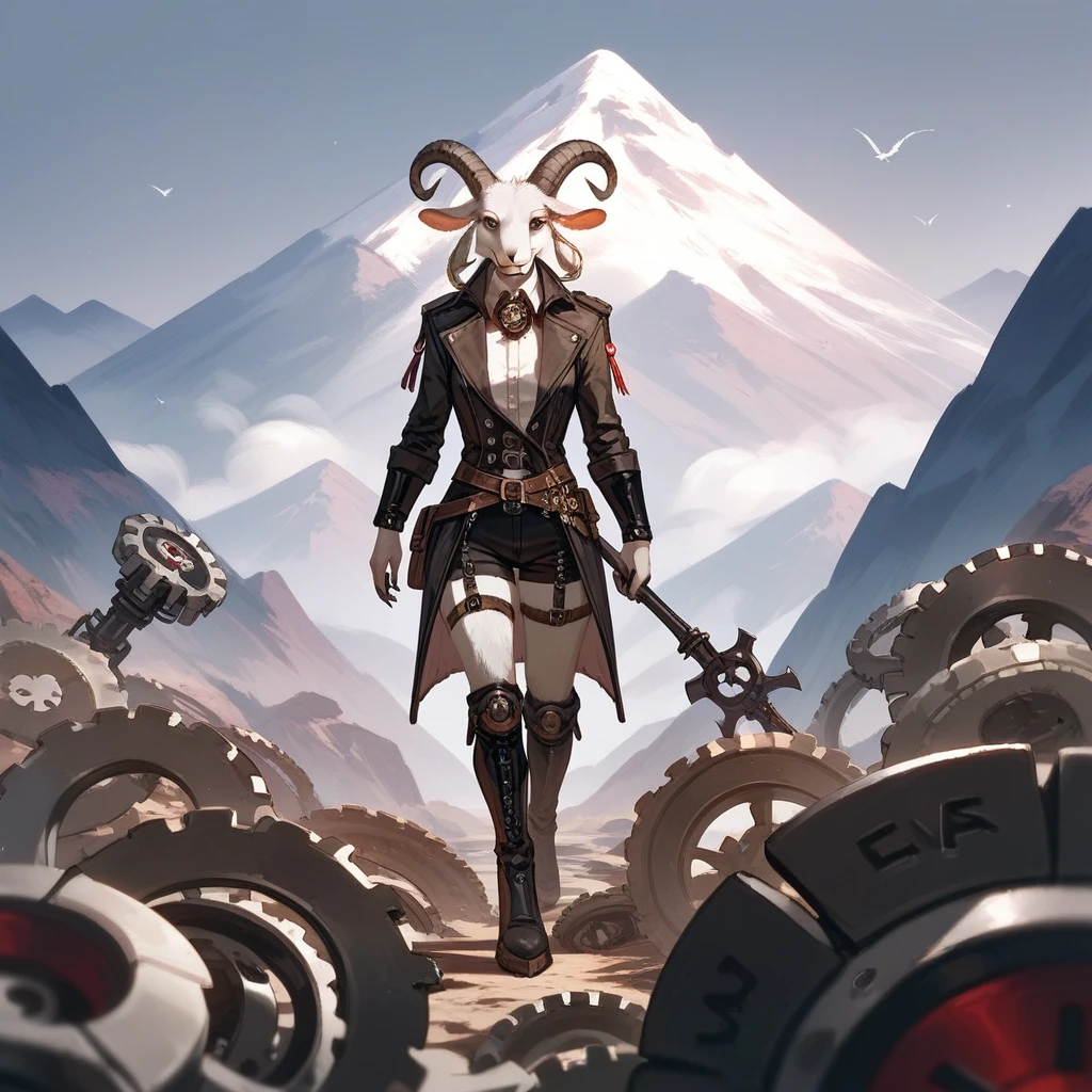 evil, mountain goat, gears(score_9,score_8_up,score_7_up,score_6_up,score_5_up,score_4_up)