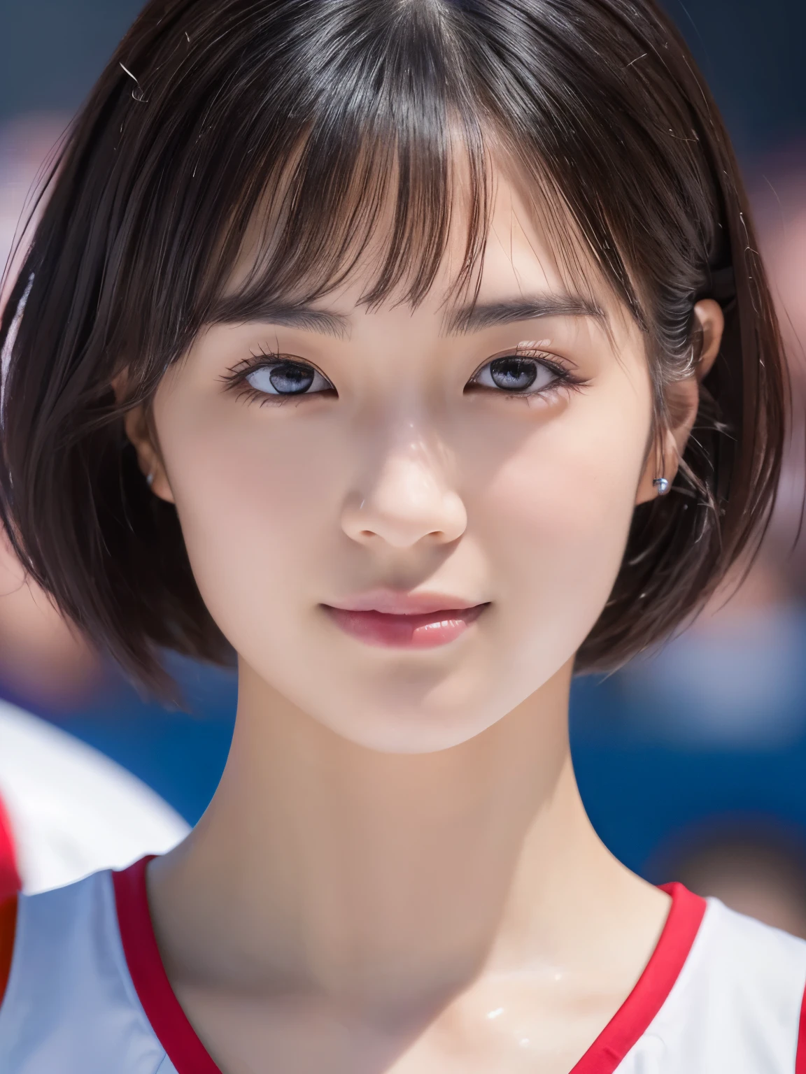 
shout, (Holding a pompom), (Cheerleader:1.2),(beautiful girl:1.3), (17 years old), (Highest quality:1.4), (Very detailed), (Very detailed美しい顔と目), (Sweat:1.2),Symmetrical eyes, (Dance 1.5), (Look Away:1.5), (Cheerleaderの衣装:1.3), smile, Open your mouth, White skin, Great face, iris, Short Bob Hair, (Skinny body type:1.2), (Flat Chest:1.2),Smooth, Very detailed CG 統合 8k 壁紙, High-resolution RAW color photos, Professional photography, Light, BackLight, dream-like, impressive, Written boundary depth, Basketball court, Cowboy Shot, (Close-up of face:1.2)