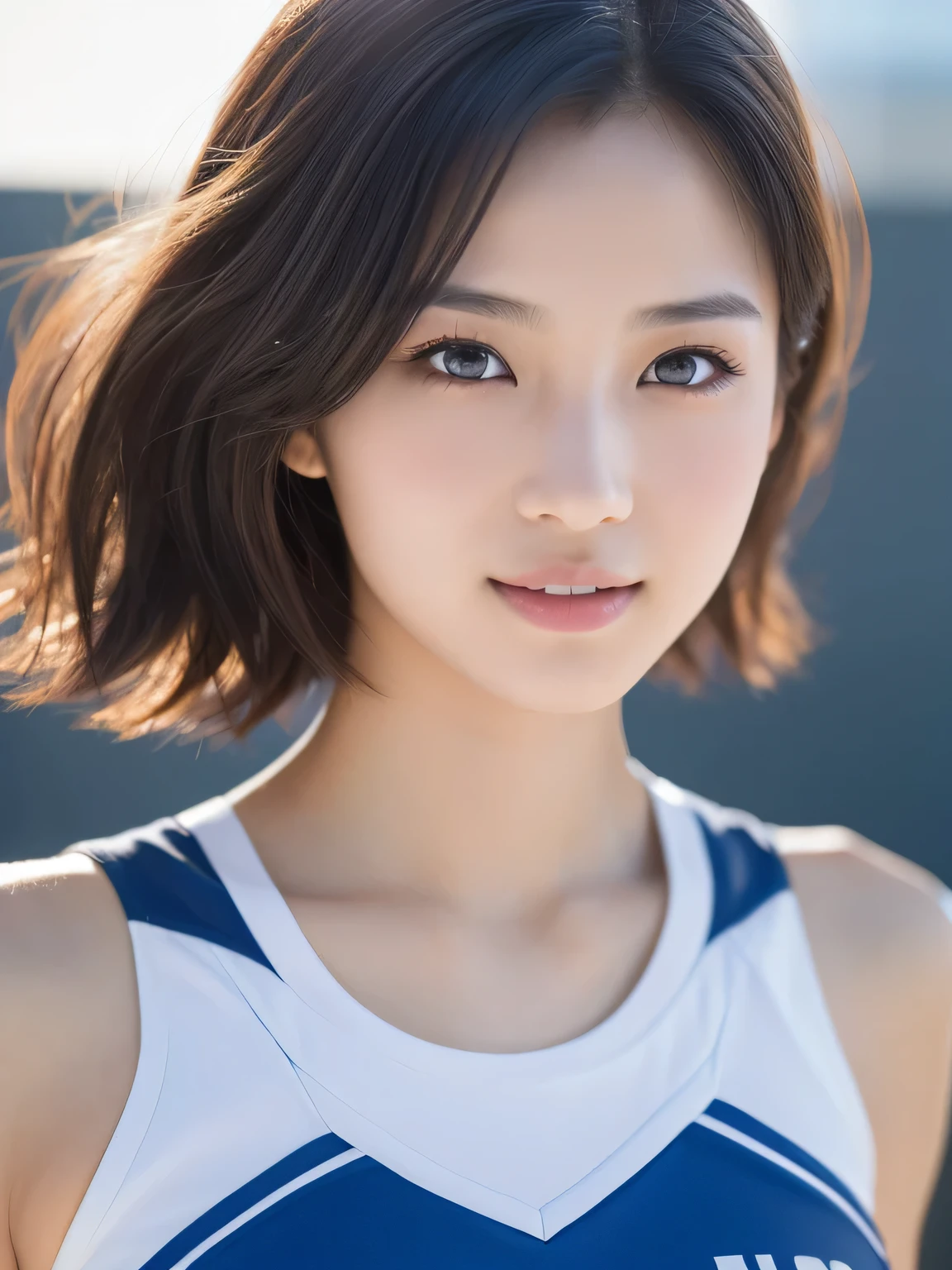 (Cheerleader:1.2),(beautiful girl:1.3), (17 years old), (Highest quality:1.4), (Very detailed), (Very detailed美しい顔と目), (Sweat:1.2),Symmetrical eyes, (Dance 1.5), (Look Away:1.5), (Cheerleader costumes:1.3), smile, Open your mouth, White skin, Great face, iris, Short Bob Hair, (Skinny body type:1.2), (Flat Chest:1.2),Smooth, Very detailed CG synthesis 8k wallpaper, High-resolution RAW color photos, Professional photography, Light, BackLight, dream-like, impressive, Written boundary depth, Basketball court, Cowboy Shot, (Close-up of face:1.2)
