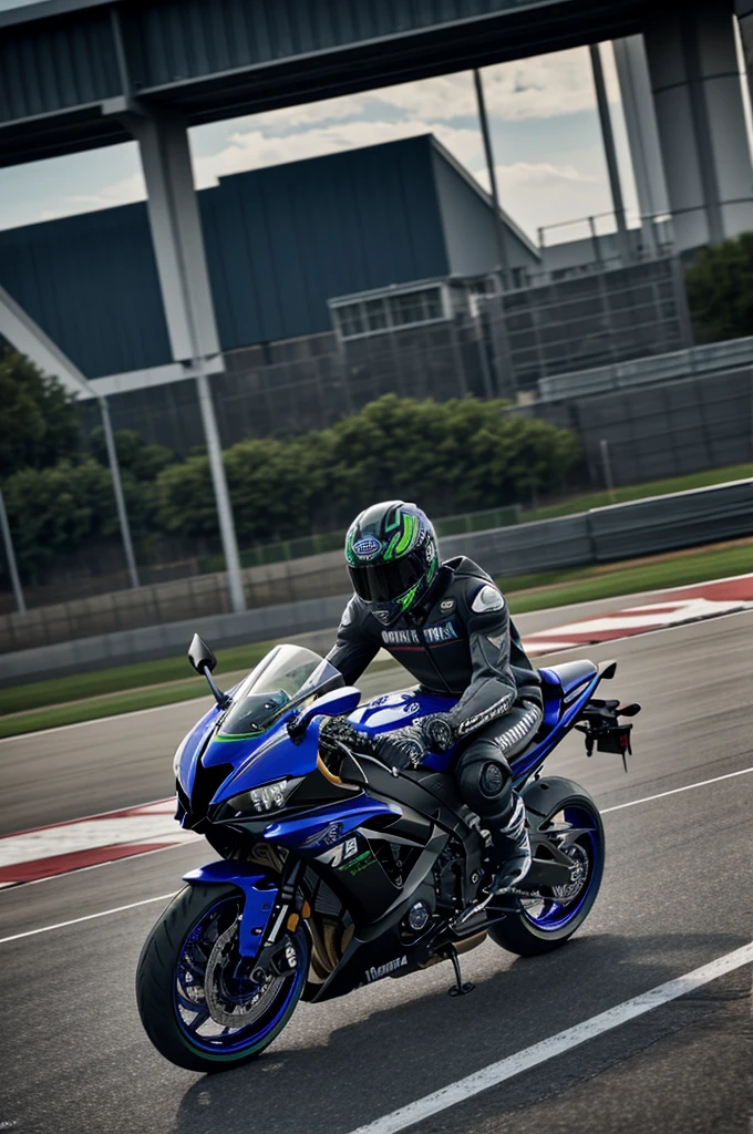 Yamaha r6 mixed with the Kawasaki h2r skull pilot
