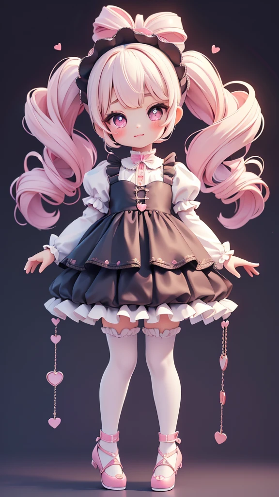 ((petite bishojo, little 2girls)), ((cute face)), ((heart shaped pupils)), ((masterpiece)), ((best quality)), ((ultra detailed)), ((exquisite)), ((depth)), ((crisp)), ((16k)), ((beautiful and aesthetic)), ((super detailed skin)), ((high standard)), ((highres)), ((perfect anatomy)), (full body), (blush), (lipstick), ((dolly)), (((kawaii pose))), (white, blue, black)