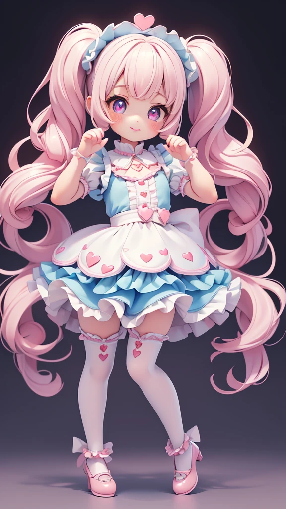 ((petite bishojo, little 2girls)), ((cute face)), ((heart shaped pupils)), ((masterpiece)), ((best quality)), ((ultra detailed)), ((exquisite)), ((depth)), ((crisp)), ((16k)), ((beautiful and aesthetic)), ((super detailed skin)), ((high standard)), ((highres)), ((perfect anatomy)), (full body), (blush), (lipstick), ((dolly)), (((kawaii pose))), (white, blue, black)