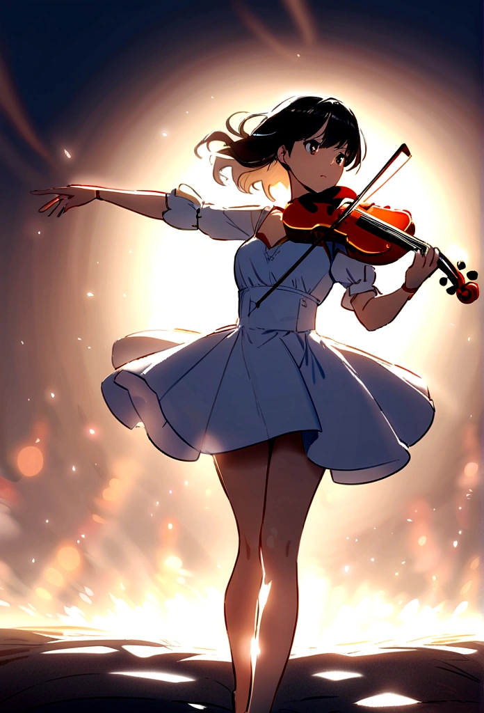 Beauty girl with violin