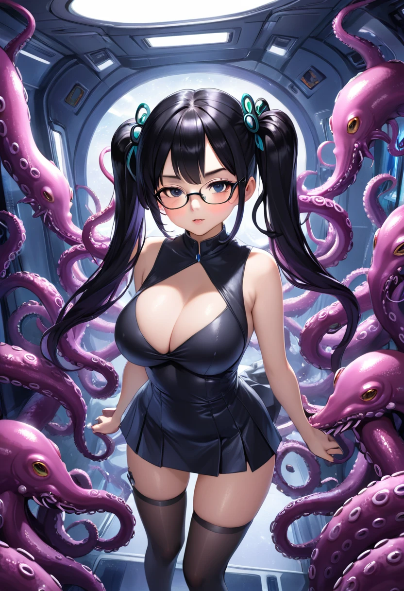 Dimly lit spaceship interior、Plain big breasts、Black hair pigtails、Chairman of the Glasses Girl Committee、Bukkake、Atrocious、侵略Tentacles、penetrate、defeat、No Escape、細く大量のTentacles、Pitch black醜悪な顔が付いたTentacles、Surrounded、Tightly wrapped、I can't move、Clothes are taken off、Navy satin bra、Navy garter belt stockings、Beautiful navy satin panties with lace、Hanging in mid-air、Atrociousな顔の妖獣、Grab both arms、She sheds tears No help is coming、Cry and scream、Entangled in the body、Unpleasantness、despair、Unpleasant face、Swallowed Whole、骨の浮き出たTentacles、Alien nest、Tentaclesの壁、股下からTentacles、Blowjob、Penis insertion、Sex、Anal insertion、股間からTentacles、背中からパンティの中をTentaclesが侵入し這い回る、ペニス型Tentacles、Pitch black、血管が浮き出ているTentacles、邪悪な顔のTentacles、Tentaclesペニス、Tentaclesは細い、Handjob、Exit from the anus、胸にTentaclesが絡みつく Tentacles牢獄、Tentacles地獄、Navy lace gloves、pregnancy、childbirth、the lower abdomen swells、Wrap around your waist、Tentaclesの目玉が睨む、dorsal position、Tentaclesの目玉が睨む、Cowgirl、Normal position、Physical restraints、A lot of semen、Thread、Reproduction、Tentacles、Chest、Wet with rain、Lower Hair、Push up、暴れるTentacles、Bodysuits、girdle、Strangulation、rape