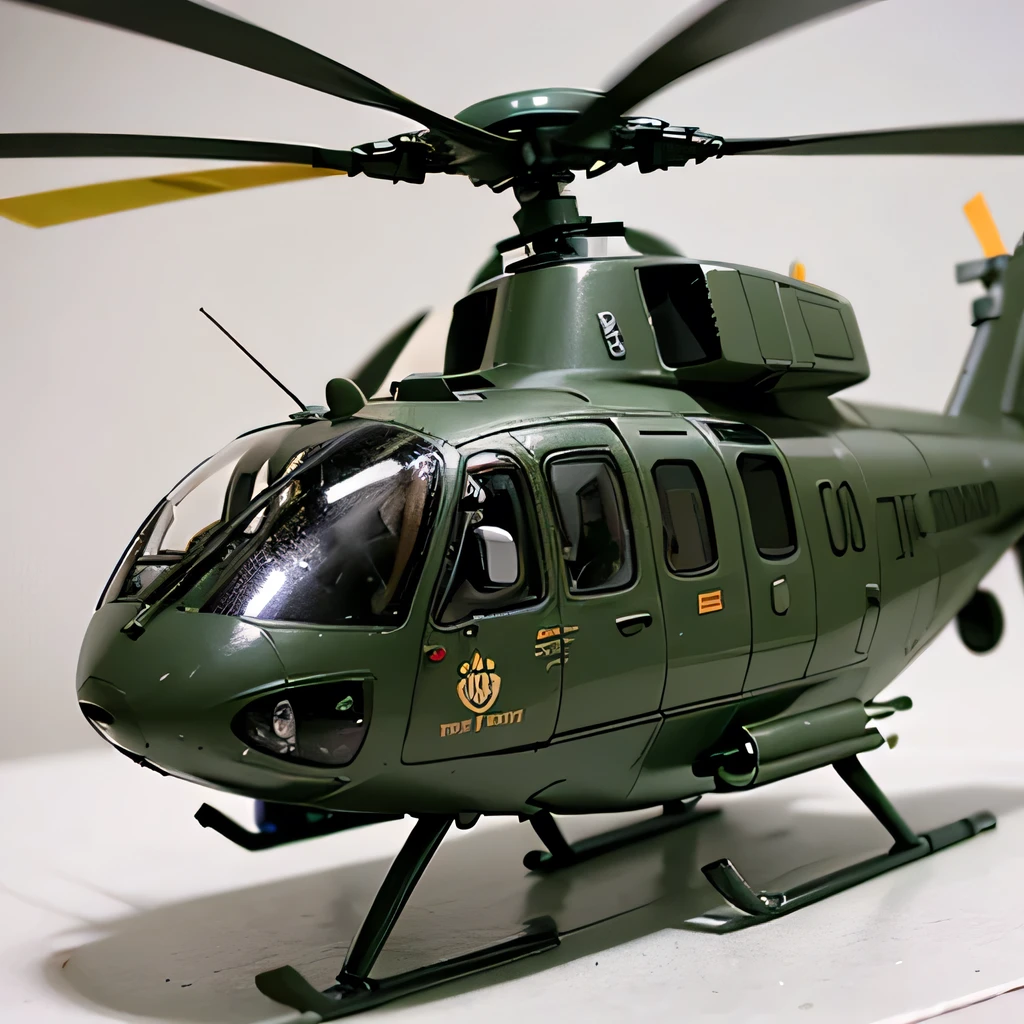 best quality, ultra-detailed, realistic, transport helicopter, UH-60, papercraft