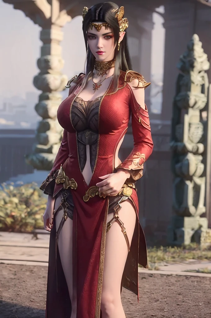 Masterpiece, absurdres, fine detail, HDR, highly detailed face and eyes, photorealistic, (8k, best quality, masterpiece:1.2), ultra-detailed, extremely detailed cg 8k wallpaper, fashion, (crystalstexture skin:1.2), (extremely delicate and beautiful), (masterpiece, best quality:1.2), 1girl, (large breasts:1.2), long hair, ice blue hair, medusa, wearing bra, (looking at viewer), natural lighting, sexy pose, full body, landscape.