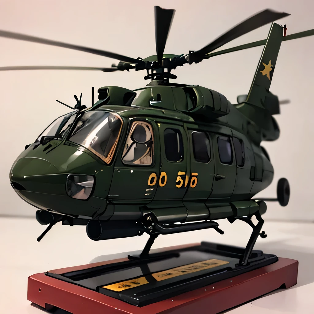 best quality, ultra-detailed, realistic, transport helicopter, UH-60, papercraft