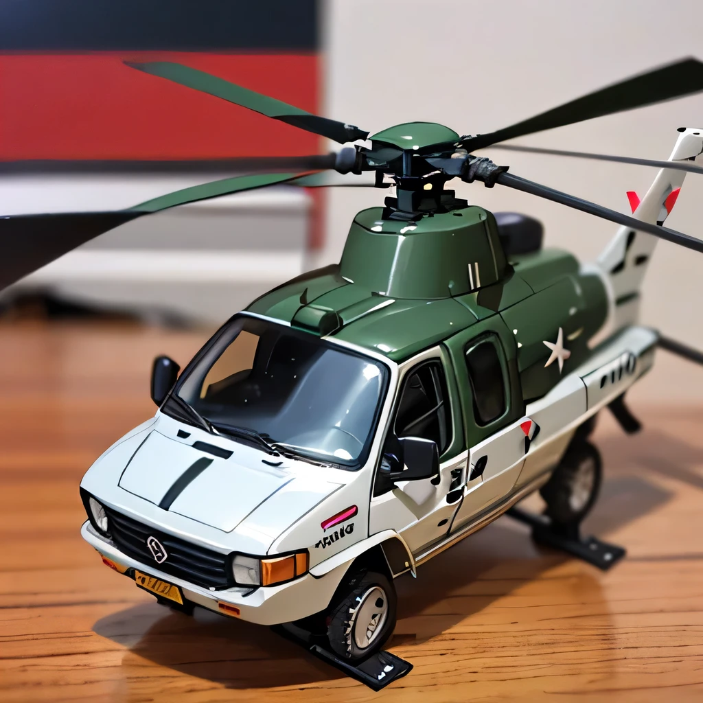 best quality, ultra-detailed, realistic, transport helicopter, UH-60, papercraft