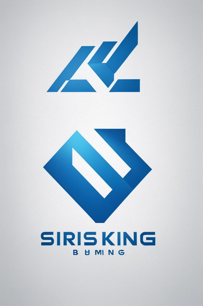 Design a creative lettermark logo for 'Mobile King' using the initials 'MK' in a sleek and modern font. Incorporate a subtle mobile phone icon within the letter 'K' to symbolize the core business of the company. Opt for a gradient of blue and silver to represent technology and reliability against a white background. Do not show any realistic photo detail 