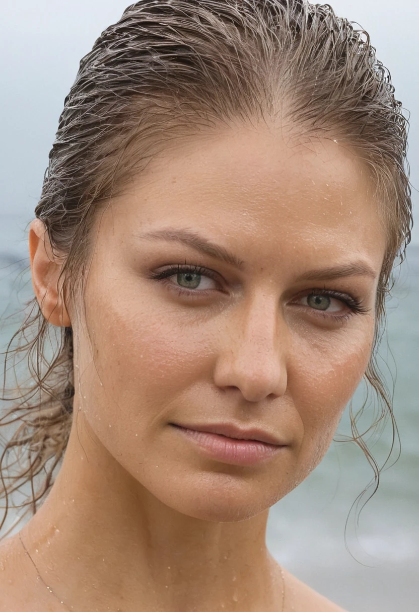  high quality  Erotic shot of Melissa Benoist as Lauren Cohan , celebrity erotic photograph   , extremely long  hair , erotic photoshoot , fit muscular figure , exhausted look, rainy, wet, shiny sweaty skin, seductive expression , on beach, wet hair, dark atmosphere, erotic lighting , rosy white pale  skin tone , erect nipples , celebrity, female,  woman, hollywood actress, , erotic angle  , fleshy muscular woman  , ( natural lights, depth of field, insanely detailed skin texture, hyper detailed features )