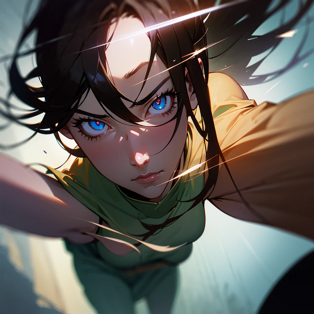 a beautiful detailed Makima from the anime Chainsaw Man, long dark hair, intense eyes, seductive expression, elegant yet powerful pose, chiaroscuro lighting, dark and moody atmosphere, cinematic camera angle, digital painting, highly detailed, masterpiece, 8k, photorealistic