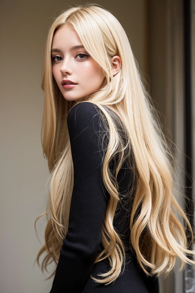 Long hair, blonde