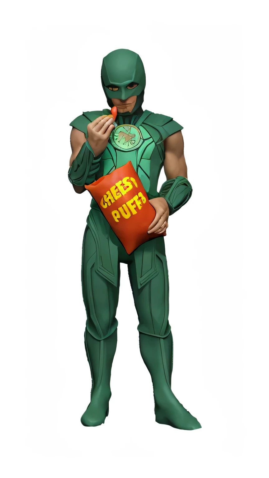 judomaster,green,superhero,Dc,cheesy puffs