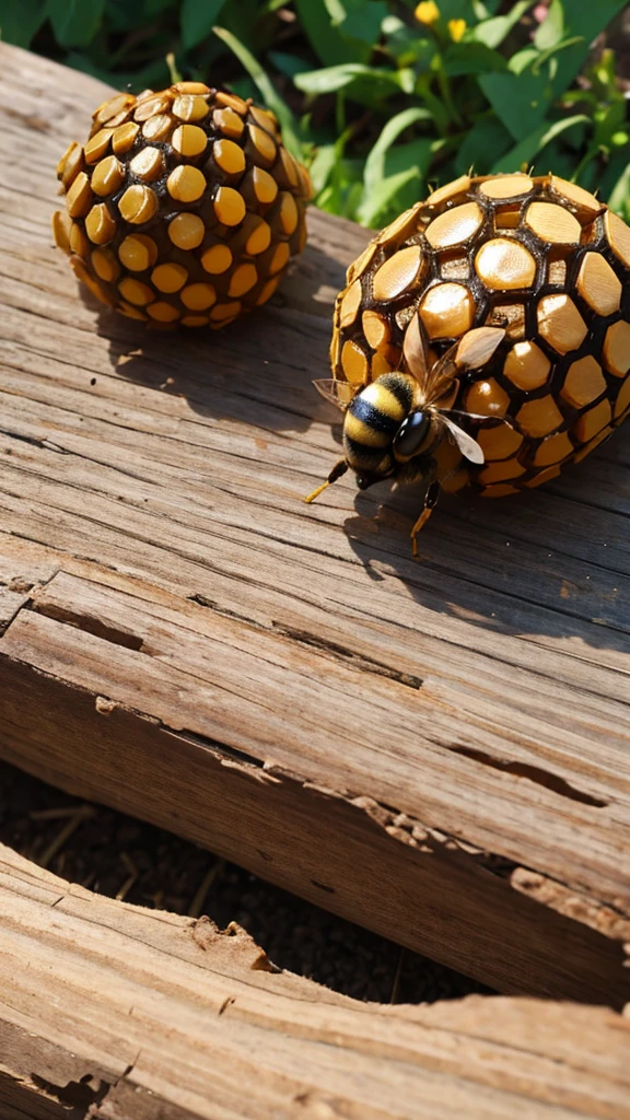 A beehive about 10cm in size、photograph、ground、