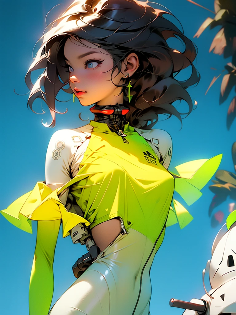 ((Best quality)), ((masterpiece)), (detailed: 1.4), (Absurd), light-skinned ta with micro bikini, Genesis evangelion neon style clothing, 2 piece clothing, colored hair, tattoo on arms, cybernetic hand, pastel, centered, scale to fit dimensions, HDR (High Dynamic Range),Ray Tracing,NVIDIA RTX,Super-Resolution,Unreal 5,Subsurface dispersion, PBR texture, Post-processing, Anisotropic filtering, Depth of field, Maximum clarity and sharpness, Multilayer textures, Albedo and specular maps, Surface shading, Accurate simulation of light-material interaction, Perfect proportions, Octane Render, Two-tone lighting, Wide aperture, Low ISO, White balance, Rule of thirds, 8K RAW, crysisnanosuit