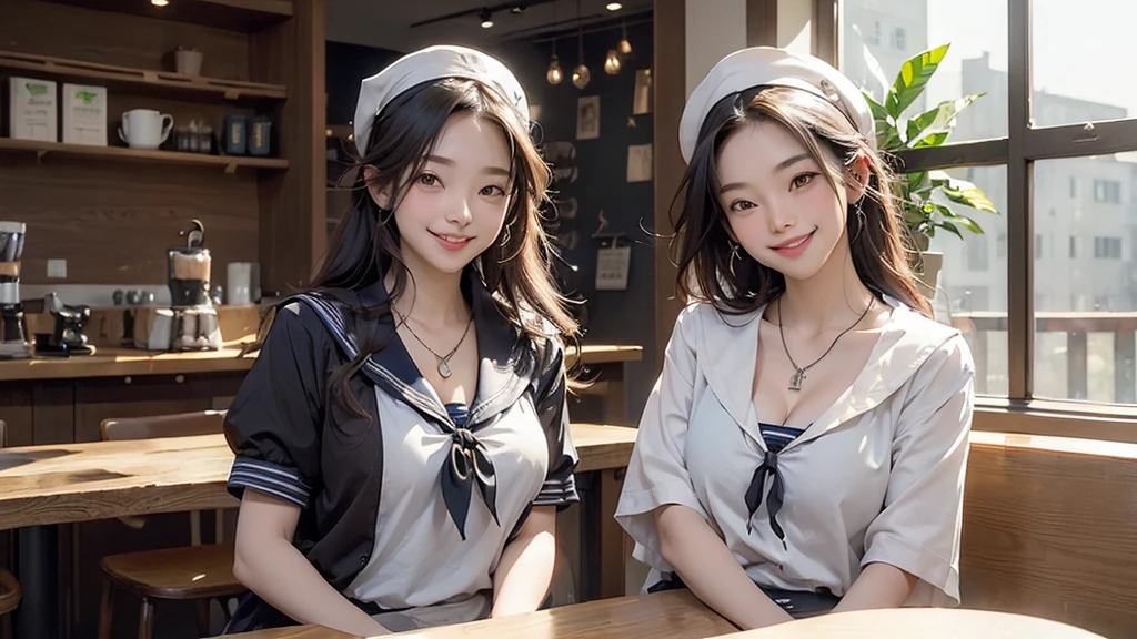 
((((((((Emphasize cleavage))))))))
((((((((A junior high school girl in a sexy white short-sleeved sailor uniform))))))))
(((((((お洒落でcuteInside the Starbucks store)))))))
8K、RAW Photos、Highest quality、Super detailed、Super Resolution、Ultra HD、8K壁紙、Amazing details



(((((((Inside the Starbucks store)))))))、
((((((Sit down and eat cake、Drink Starbucks coffee、smile))))))、((Heart Necklace))




Modern and sleek design：Interior design using natural materials、Many of the designs are warm and made using wood and metal.。
Large windows：自然光をたっぷり取り入れるためのLarge windowsがあり、Providing a bright and open space。
Green Interior：Potted plants are effectively placed、It creates a relaxing atmosphere。
artwork：Works by local artists、Starbucks-related art on display。
Cozy seating：Cushioned chairs and sofas、Bar sheet etc.、A variety of seating options available。
Open kitchen area：Being able to see how drinks and food are made、We provide peace of mind and transparency。
Unique lighting：Antique lamps and chandeliers、Modern lighting fixtures are used。
Comfortable background music：Relaxing music is playing、A comfortable space is provided。
Wide々Table space：一人でもグループでも使いやすいWide々There is a table with。
Community Table：There is a large table where you can socialize with other customers.。
Seasonal decorations：The decorations are themed according to the season.。
Design with a local feel：The design incorporates the local culture and characteristics.。
Fragrance production：コーヒーの香りが店内にWideがり、A space that satisfies the five senses has been created.。
Conversation with a barista：フレンドリーなConversation with a baristaが楽しめるカウンターエリアがあります。




8K、RAW Photos、Highest quality、masterpiece:1.2、Super detailed、Super Resolution、Ultra HD、8K壁紙、Amazing details、Photorealistic:1.4、Having fun by the water、Full Body Shot、Full body photo、High-resolution RAW color photos、Professional photos、A scene full of emotion、Very detailed and beautiful、Ultra HD、8K壁紙、Amazing details、Huge file sizes、Highly detailed beautiful girls、Highly detailed face Highly detailed eyes、Extremely realistic skin、 Highly detailed fingers, Highly detailed nose, Highly detailed mouth, Perfect Anatomy, Highly detailed background, Highly detailed clothing, Teen, cute女の子, Famous Japanese Idols, cute, Realistic body, Slender, White skin, Glowing Skin, Slim body, Realistic Face, Delicate eyes, double eyelid, 



