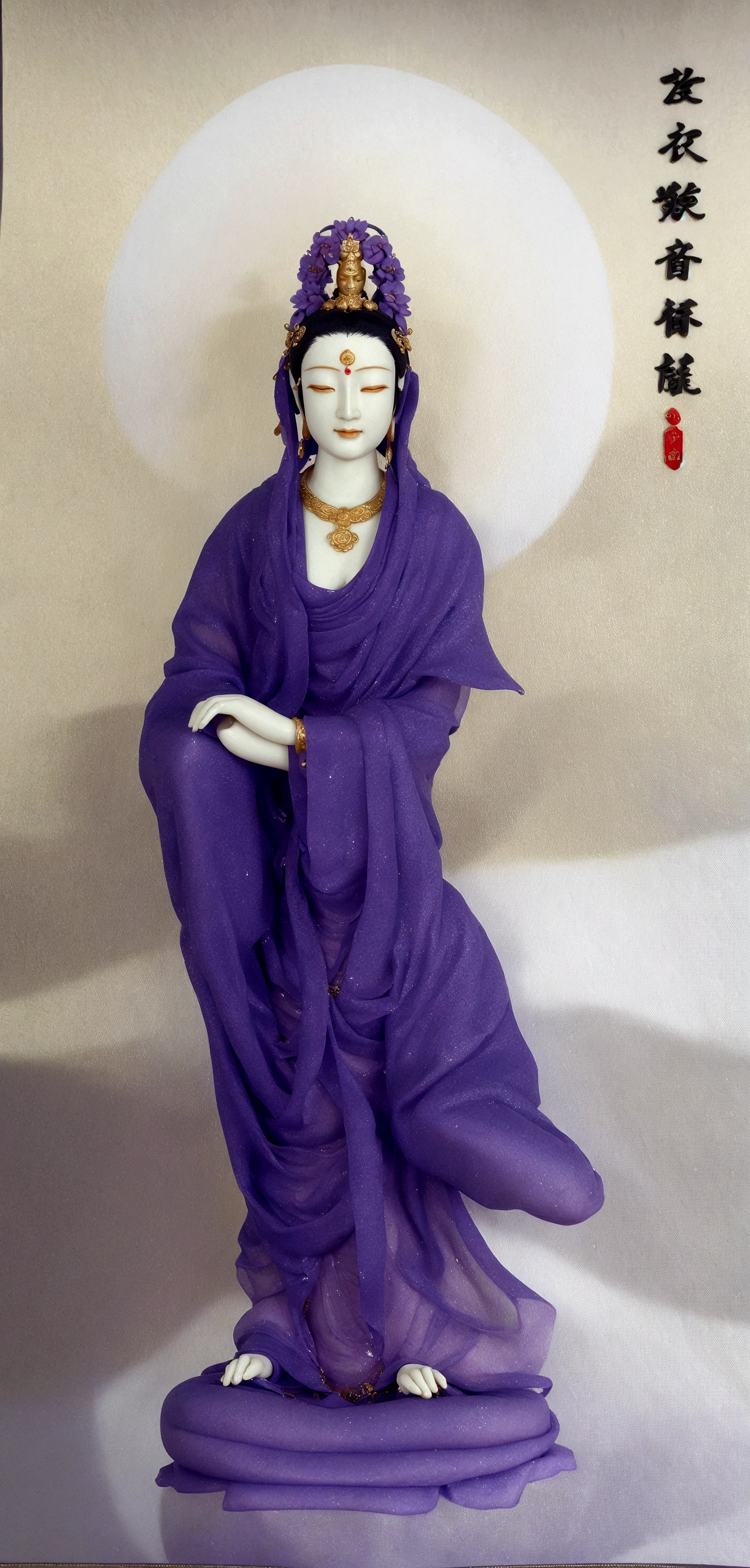 Guanyin Bodhisattva 3D rendering