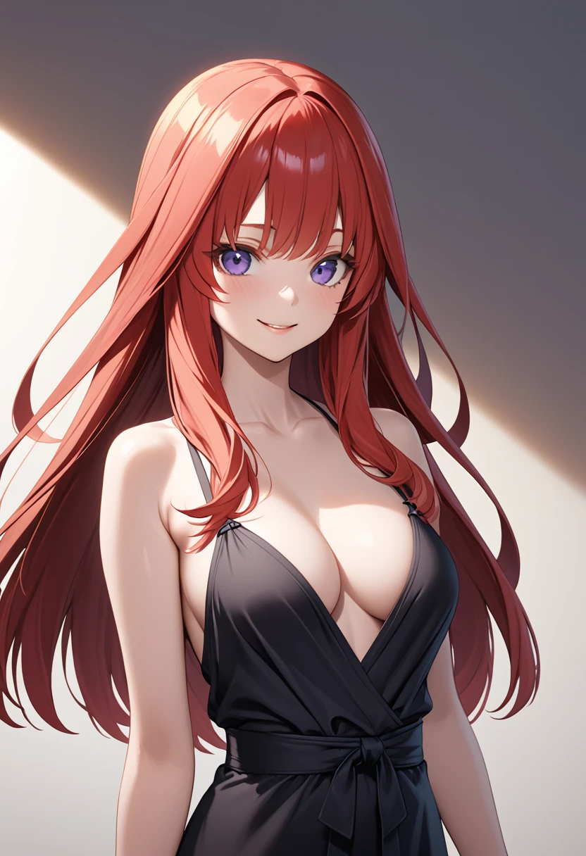 (Highest quality、Masterpiece、Very detailed、4K)、One Woman、、Long Hair、Red Hair、(((Nakano May)))、smile、chest、arm